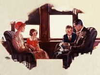 Reading on the Railroad-Dan Content-Mounted Giclee Print