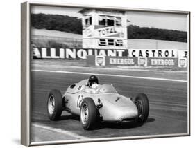 Dan Gurney Driving a Porsche, French Grand Prix, Rheims, 1961-null-Framed Photographic Print