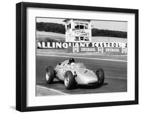 Dan Gurney Driving a Porsche, French Grand Prix, Rheims, 1961-null-Framed Photographic Print