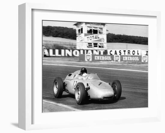 Dan Gurney Driving a Porsche, French Grand Prix, Rheims, 1961-null-Framed Photographic Print