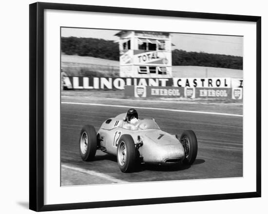 Dan Gurney Driving a Porsche, French Grand Prix, Rheims, 1961-null-Framed Photographic Print