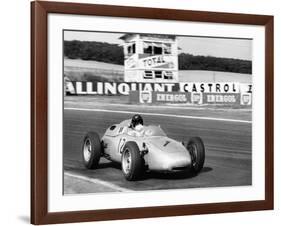 Dan Gurney Driving a Porsche, French Grand Prix, Rheims, 1961-null-Framed Photographic Print