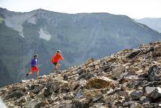 Mayan Smith-Gobat & Ben Rueck Go For High Elevation Trail Run, Backcountry Of Above Marble, CO-Dan Holz-Photographic Print