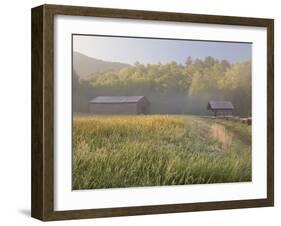 Dan Lawson Place at Sunrise, Cades Cove, Great Smoky Mountains National Park, Tennessee, Usa-Adam Jones-Framed Photographic Print