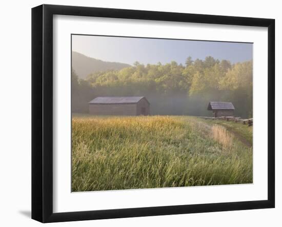 Dan Lawson Place at Sunrise, Cades Cove, Great Smoky Mountains National Park, Tennessee, Usa-Adam Jones-Framed Photographic Print