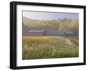 Dan Lawson Place at Sunrise, Cades Cove, Great Smoky Mountains National Park, Tennessee, Usa-Adam Jones-Framed Photographic Print