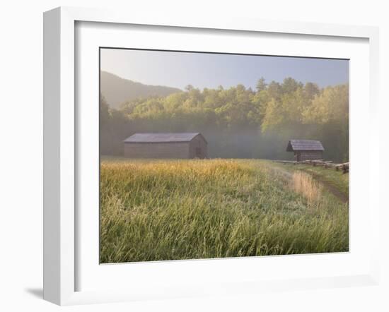 Dan Lawson Place at Sunrise, Cades Cove, Great Smoky Mountains National Park, Tennessee, Usa-Adam Jones-Framed Photographic Print