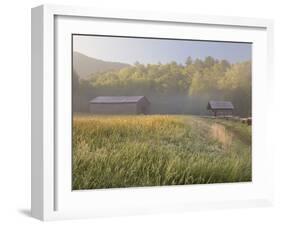 Dan Lawson Place at Sunrise, Cades Cove, Great Smoky Mountains National Park, Tennessee, Usa-Adam Jones-Framed Photographic Print