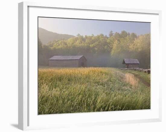 Dan Lawson Place at Sunrise, Cades Cove, Great Smoky Mountains National Park, Tennessee, Usa-Adam Jones-Framed Photographic Print