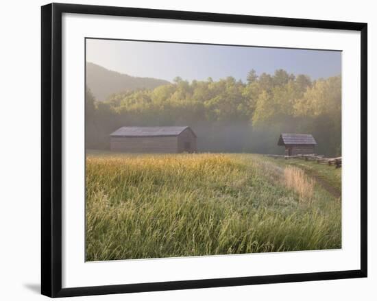 Dan Lawson Place at Sunrise, Cades Cove, Great Smoky Mountains National Park, Tennessee, Usa-Adam Jones-Framed Photographic Print