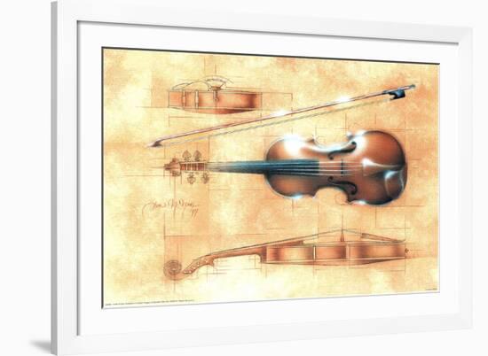 Dan McManis Violin Orchestra-Dan McManis-Framed Art Print