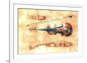 Dan McManis Violin Orchestra-Dan McManis-Framed Art Print