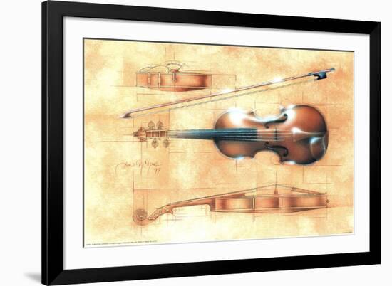 Dan McManis Violin Orchestra-Dan McManis-Framed Art Print