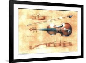 Dan McManis Violin Orchestra-Dan McManis-Framed Art Print
