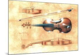 Dan McManis Violin Orchestra-Dan McManis-Mounted Art Print