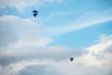 Hot Air Balloon High Above Bristol with Storm Clouds, Uk-Dan Tucker-Framed Stretched Canvas