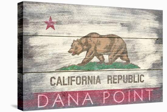 Dana Point, California - Barnwood State Flag-Lantern Press-Stretched Canvas