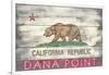 Dana Point, California - Barnwood State Flag-Lantern Press-Framed Art Print