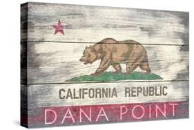 Dana Point, California - Barnwood State Flag-Lantern Press-Stretched Canvas