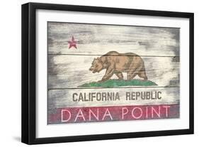 Dana Point, California - Barnwood State Flag-Lantern Press-Framed Art Print