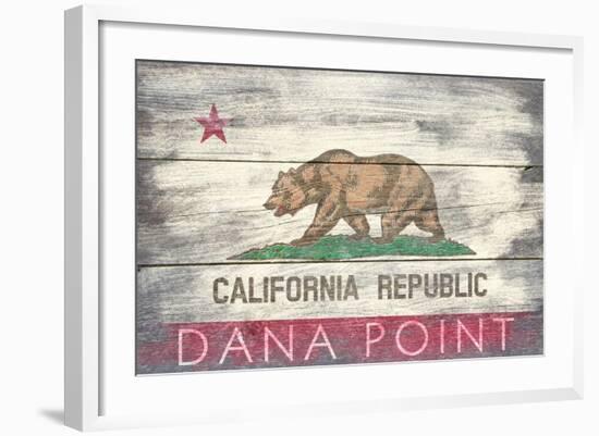 Dana Point, California - Barnwood State Flag-Lantern Press-Framed Art Print