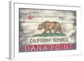 Dana Point, California - Barnwood State Flag-Lantern Press-Framed Art Print