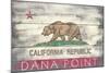 Dana Point, California - Barnwood State Flag-Lantern Press-Mounted Art Print