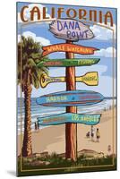 Dana Point, California - Destination Sign-Lantern Press-Mounted Art Print