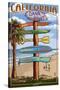 Dana Point, California - Destination Sign-Lantern Press-Stretched Canvas