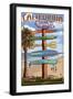 Dana Point, California - Destination Sign-Lantern Press-Framed Art Print