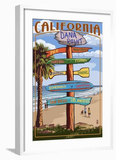 Dana Point, California - Destination Sign-Lantern Press-Framed Art Print