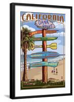 Dana Point, California - Destination Sign-Lantern Press-Framed Art Print