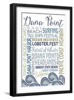 Dana Point, California - Typography-Lantern Press-Framed Art Print