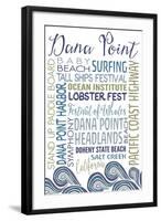 Dana Point, California - Typography-Lantern Press-Framed Art Print