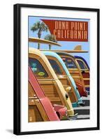 Dana Point, California - Woodies Lined Up-Lantern Press-Framed Art Print