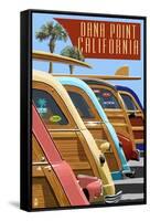 Dana Point, California - Woodies Lined Up-Lantern Press-Framed Stretched Canvas