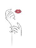 Fashionista - Hands and Lips-Dana Shek-Art Print