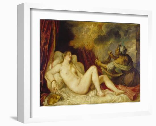 Danae, 1553-Titian (Tiziano Vecelli)-Framed Giclee Print