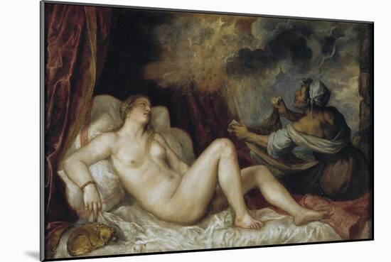 Danae, 1553-Titian (Tiziano Vecelli)-Mounted Giclee Print