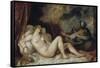 Danae, 1553-Titian (Tiziano Vecelli)-Framed Stretched Canvas