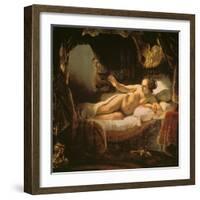 Danae, 1636/1647-Rembrandt van Rijn-Framed Giclee Print