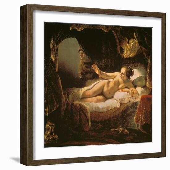 Danae, 1636/1647-Rembrandt van Rijn-Framed Premium Giclee Print