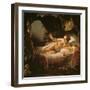 Danae, 1636/1647-Rembrandt van Rijn-Framed Premium Giclee Print
