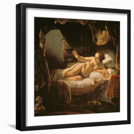 Danae, 1636/1647-Rembrandt van Rijn-Framed Premium Giclee Print