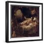 Danae, 1636-Rembrandt van Rijn-Framed Giclee Print