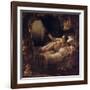 Danae, 1636-Rembrandt van Rijn-Framed Giclee Print