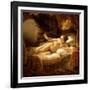 Danae, 1643 (Detail)-Rembrandt van Rijn-Framed Giclee Print