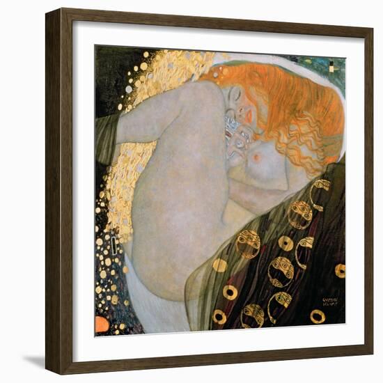 Danae, 1907-Gustav Klimt-Framed Giclee Print