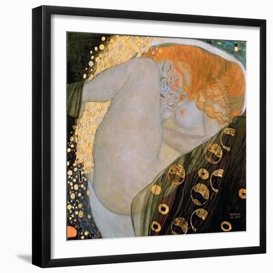 Danae, 1907-Gustav Klimt-Framed Giclee Print