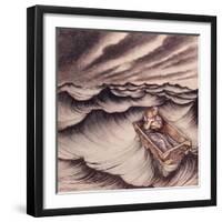 Danae and her son Perseus put in a Chest and Cast into the Sea, 1914-Arthur Rackham-Framed Giclee Print